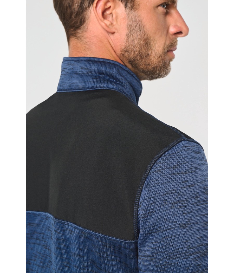 Veste recyclée en polytricot homme