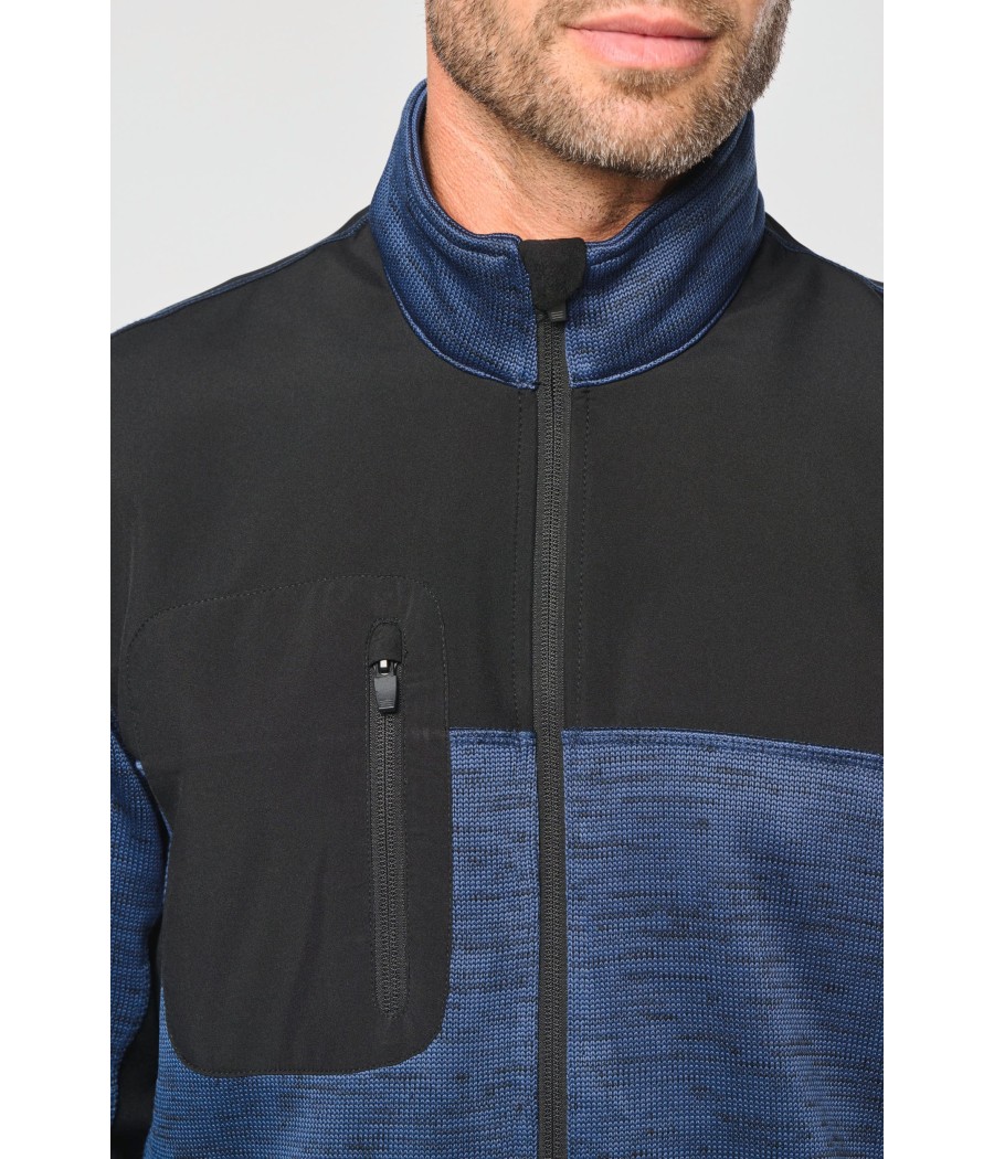 Veste recyclée en polytricot homme