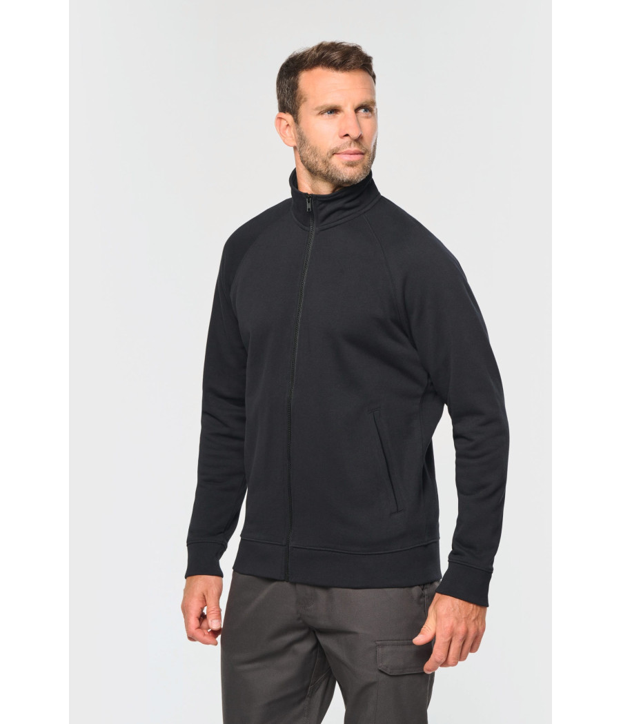 Veste molleton coton manches raglan unisexe