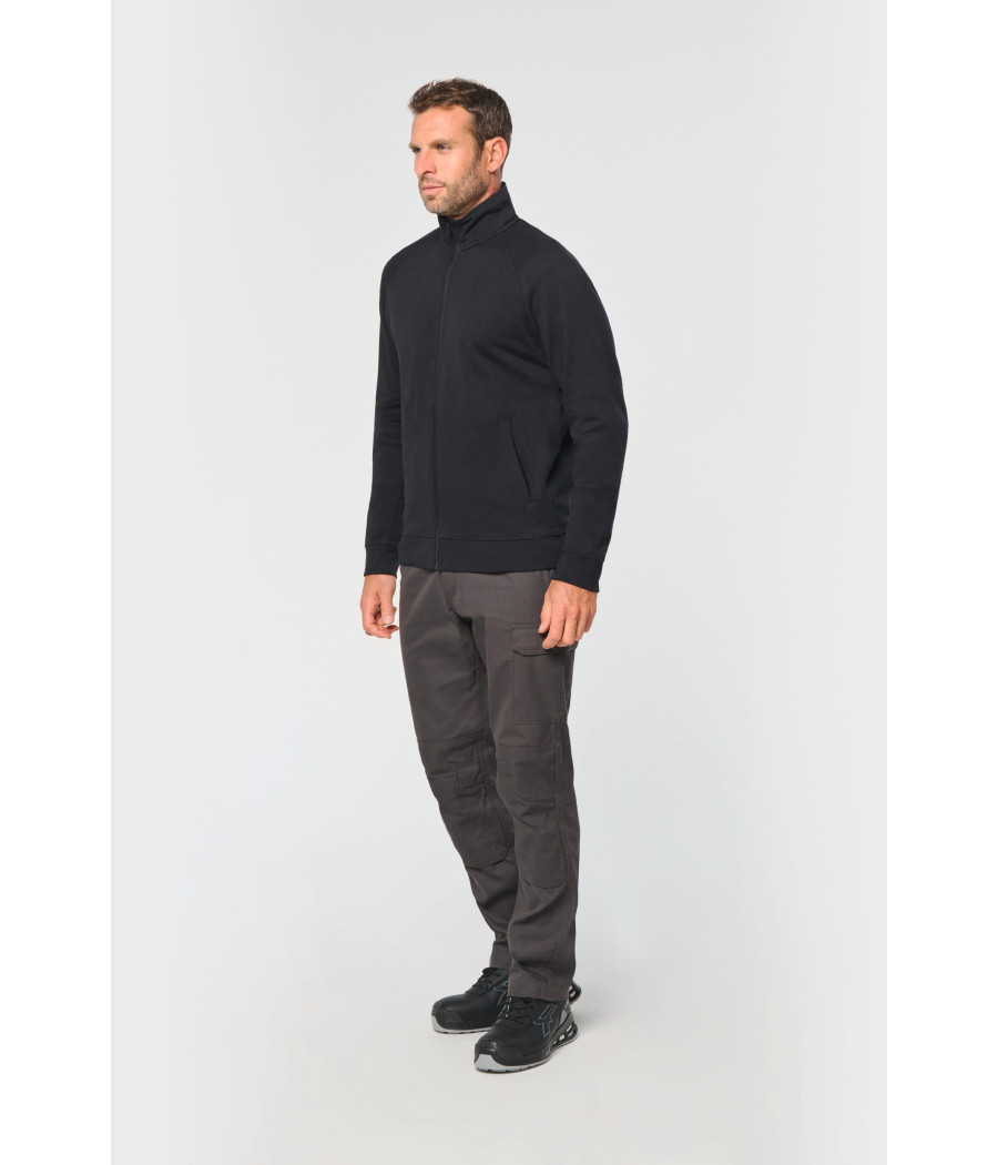 Veste molleton coton manches raglan unisexe