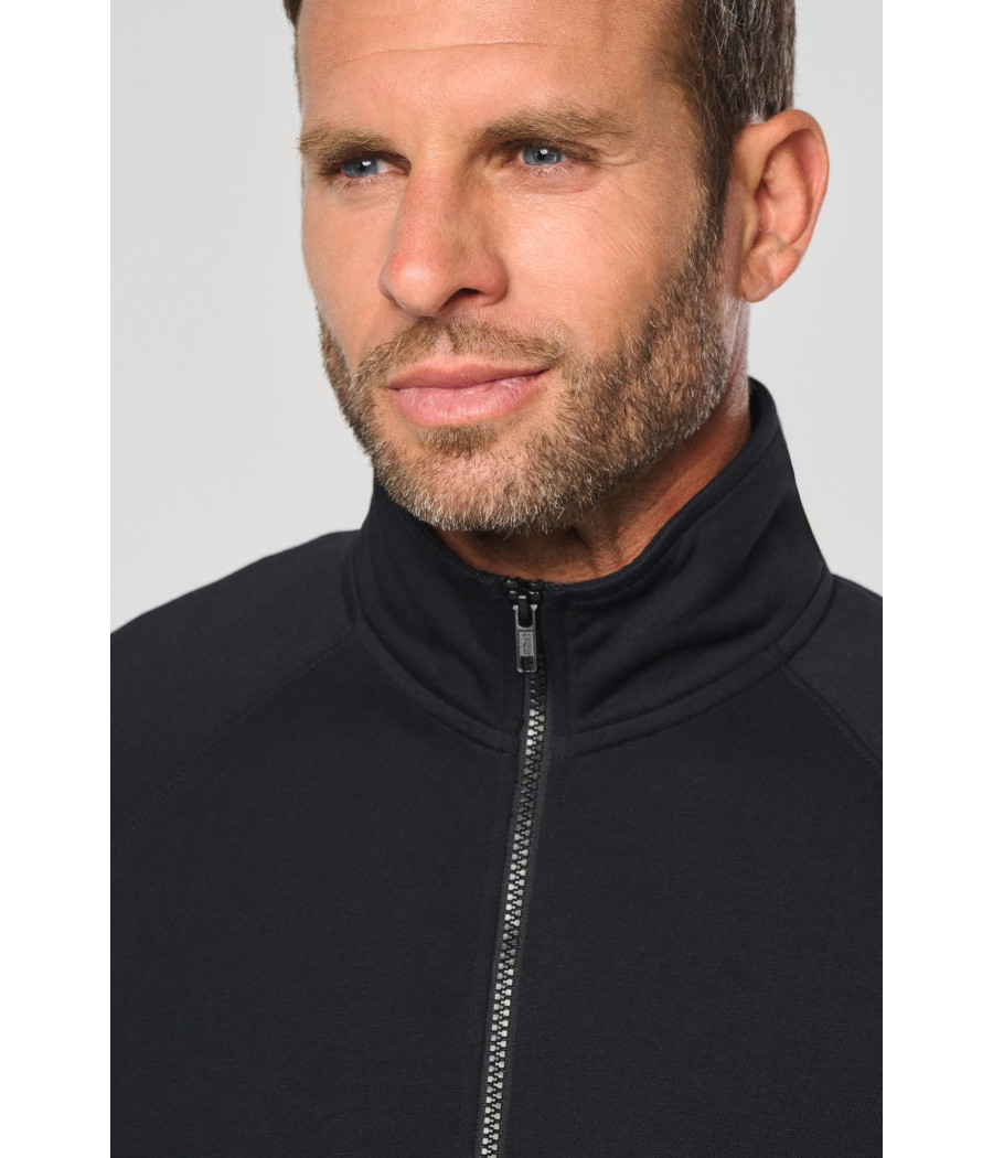 Veste molleton coton manches raglan unisexe