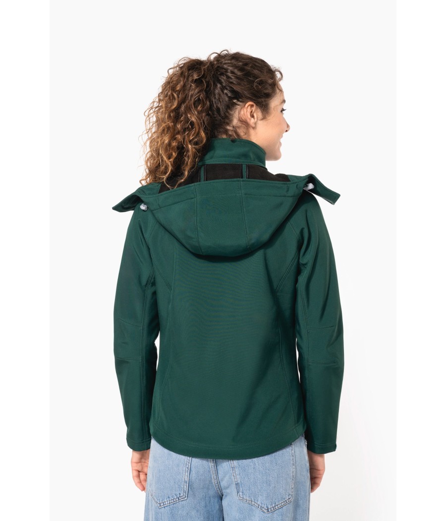Veste softshell à capuche amovible femme