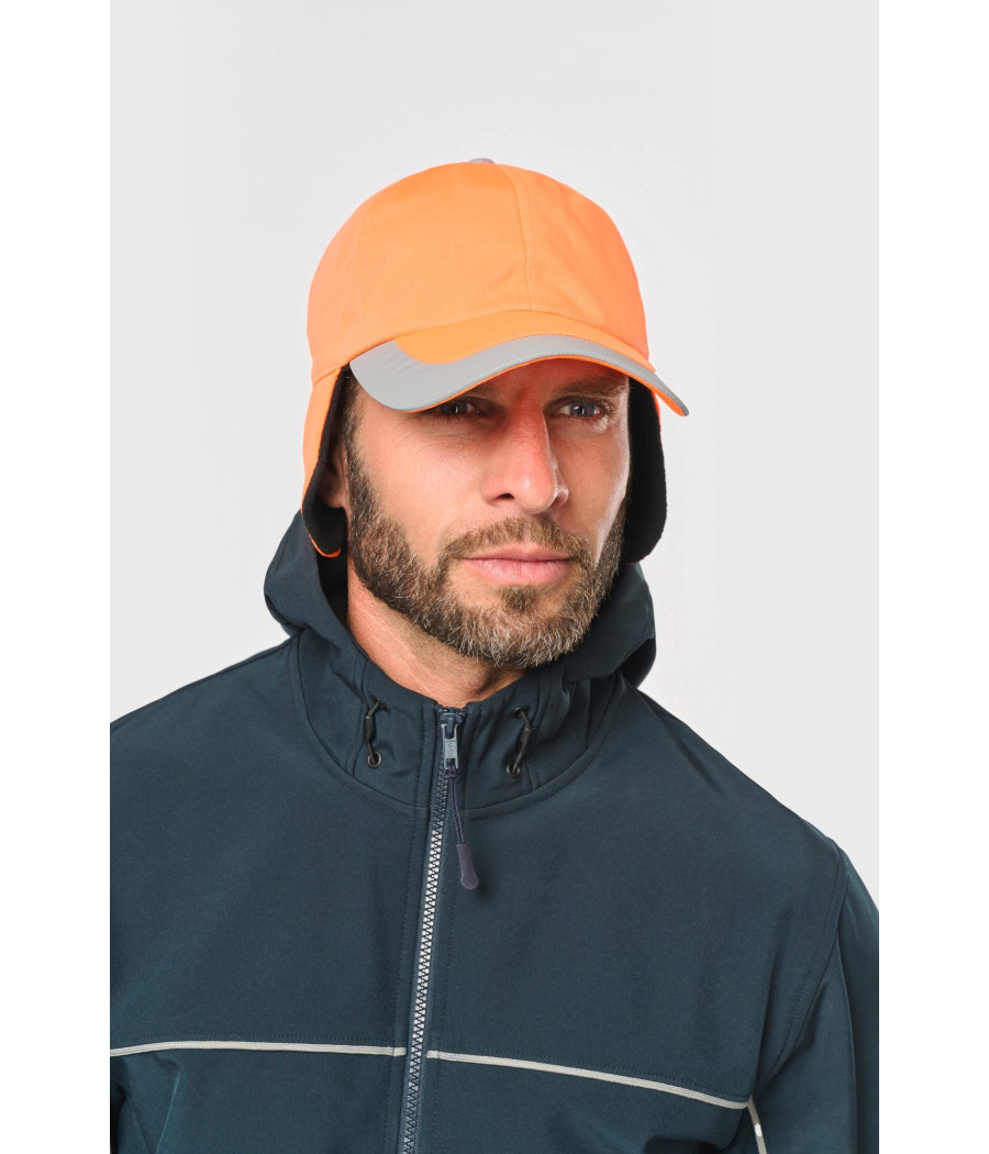 Casquette hiver fluorescente - 6 panneaux