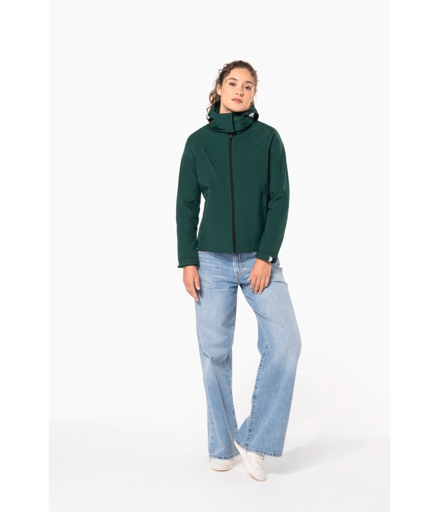 Veste softshell à capuche amovible femme