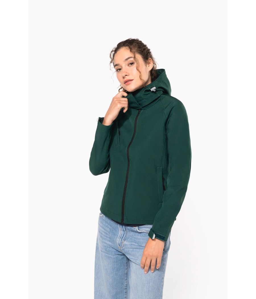 Veste softshell à capuche amovible femme