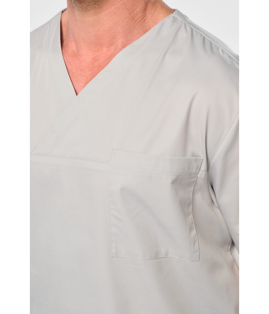 Tunique manches courtes polycoton unisexe