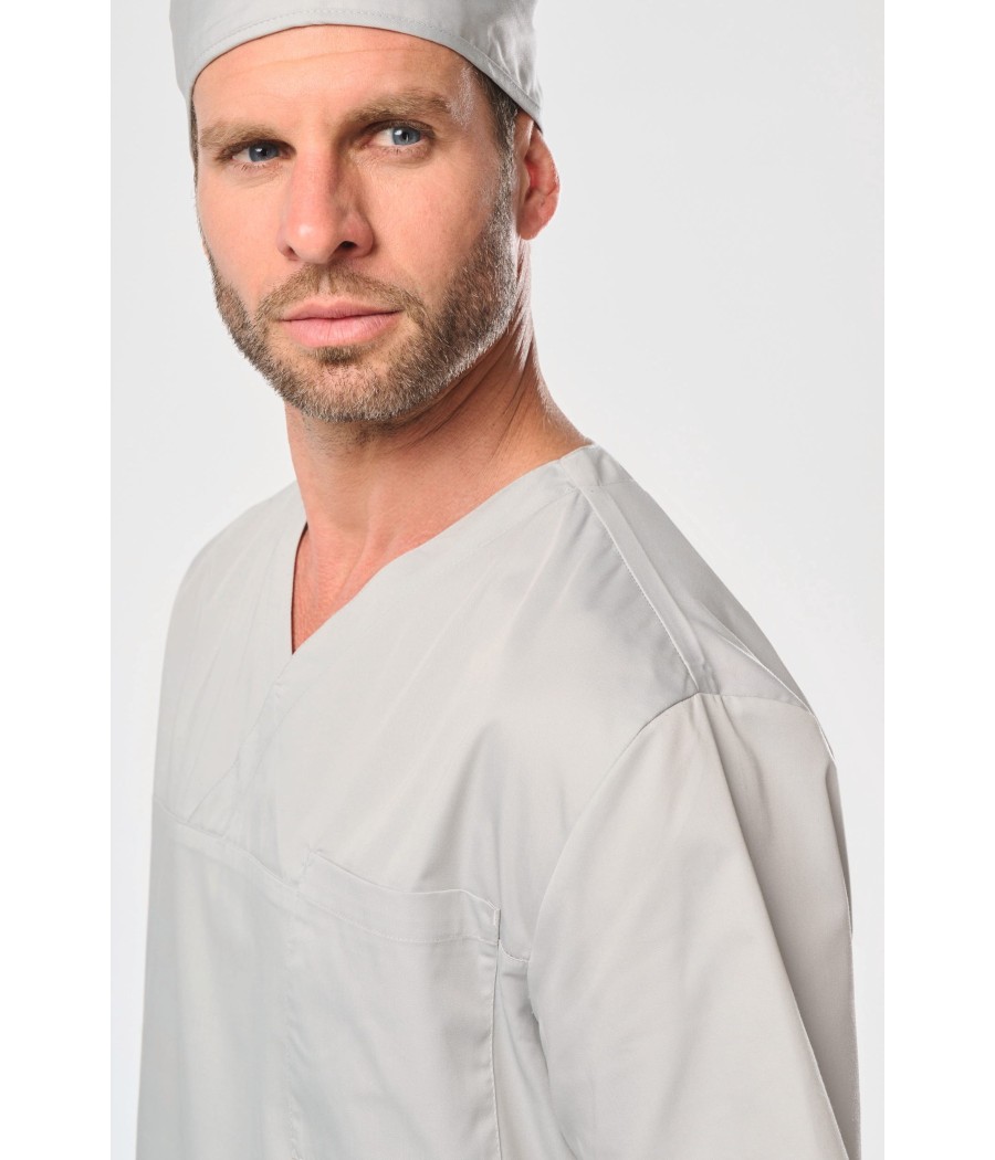 Tunique manches courtes polycoton unisexe