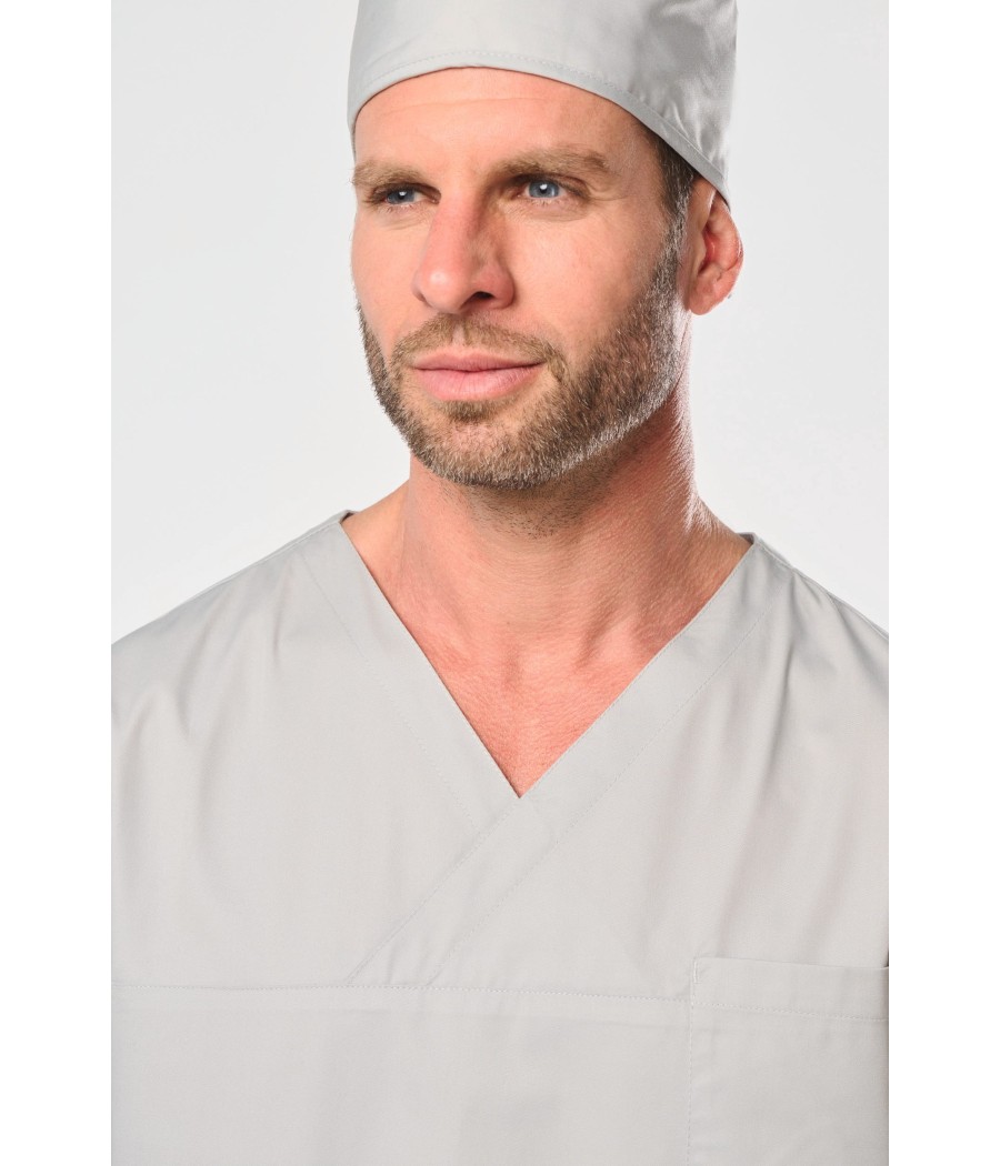 Tunique manches courtes polycoton unisexe