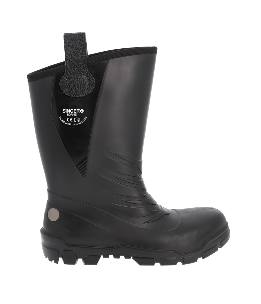 BOTTE PVC NOIR FOURRE S5 36-47