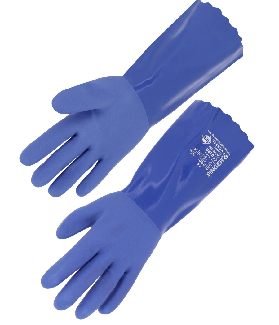 PVC BLEU 35CM SUR TRICOT 8A11