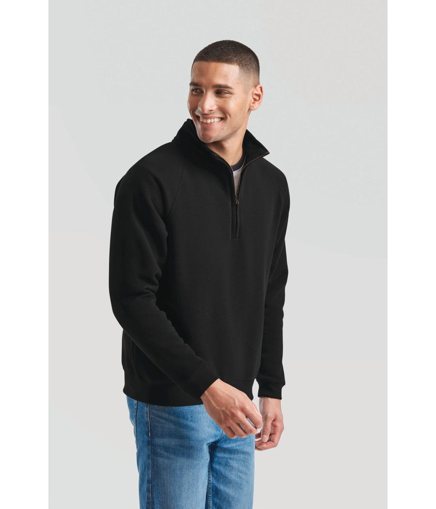 Sweat-shirt col zippé Premium (62-032-0)