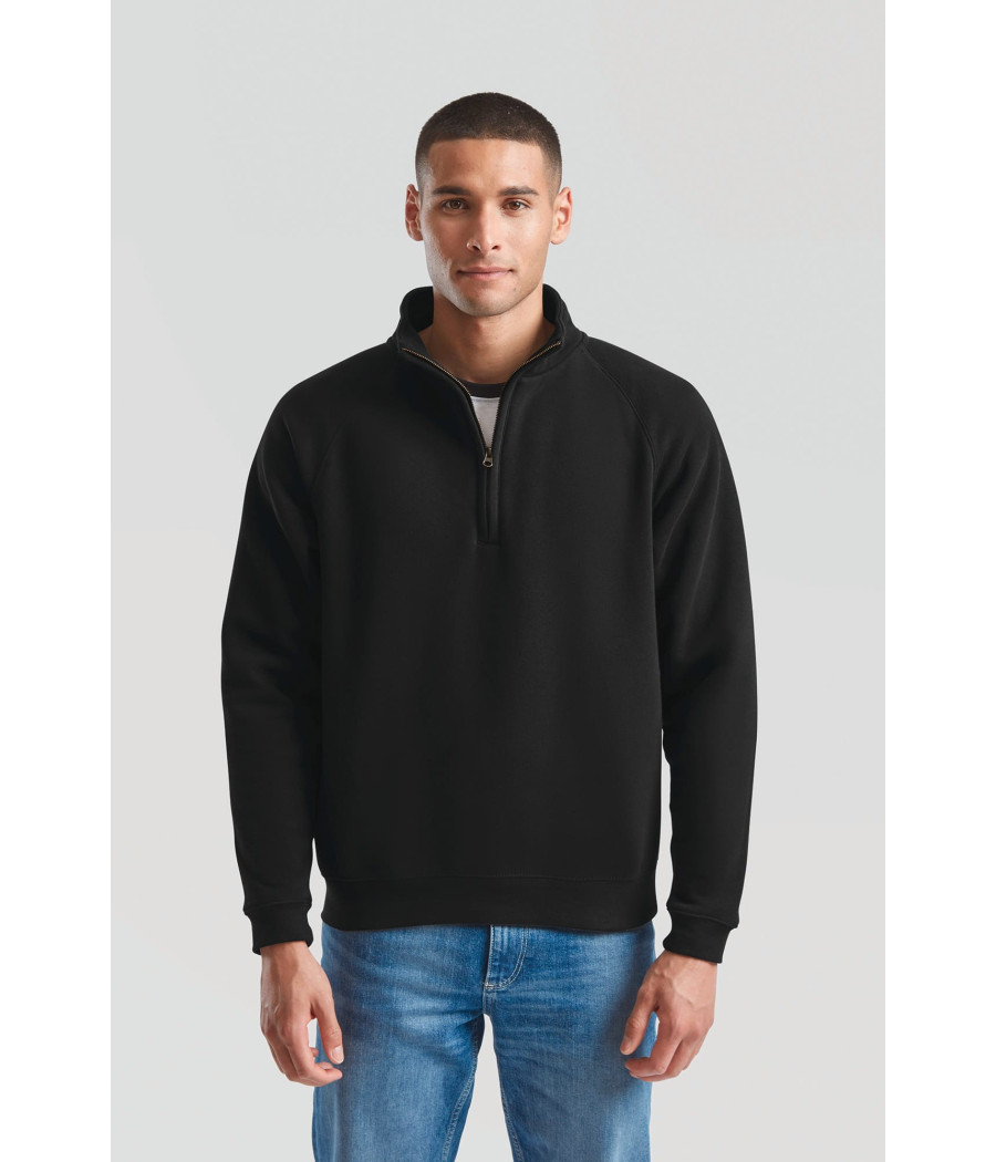 Sweat-shirt col zippé Premium (62-032-0)