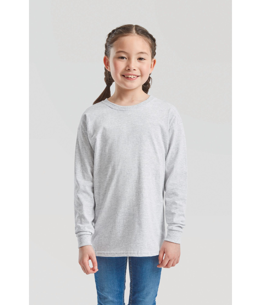 T-shirt enfant manches longues Valueweight (61-007-0)