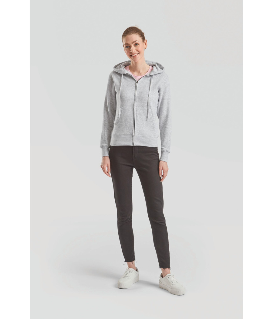 Sweat-shirt femme zippé capuche Premium (62-118-0)