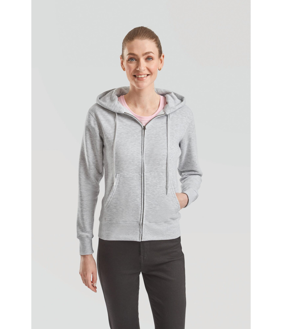 Sweat-shirt femme zippé capuche Premium (62-118-0)