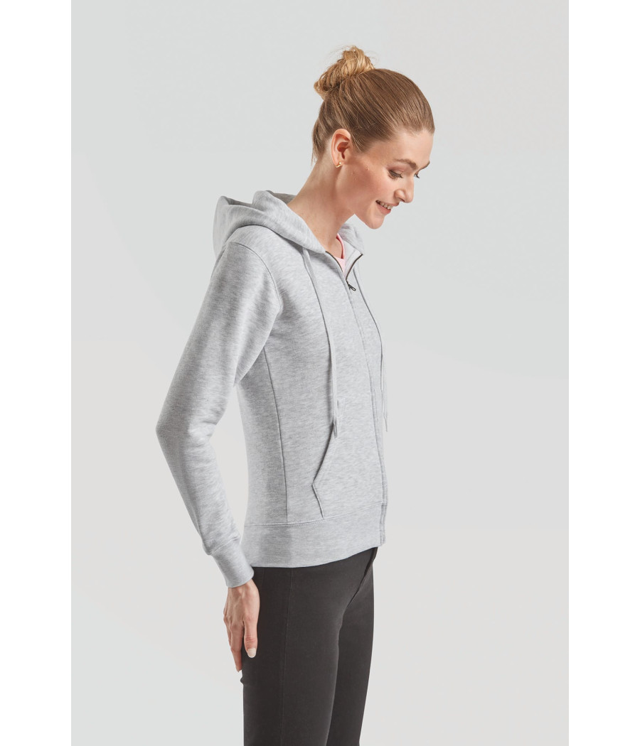 Sweat-shirt femme zippé capuche Premium (62-118-0)