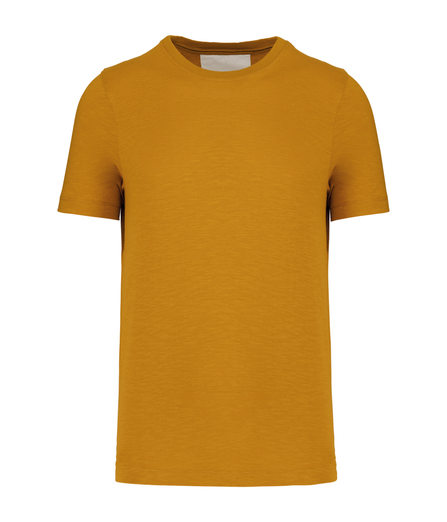 T-shirt slub écoresponsable col rond manches courtes homme