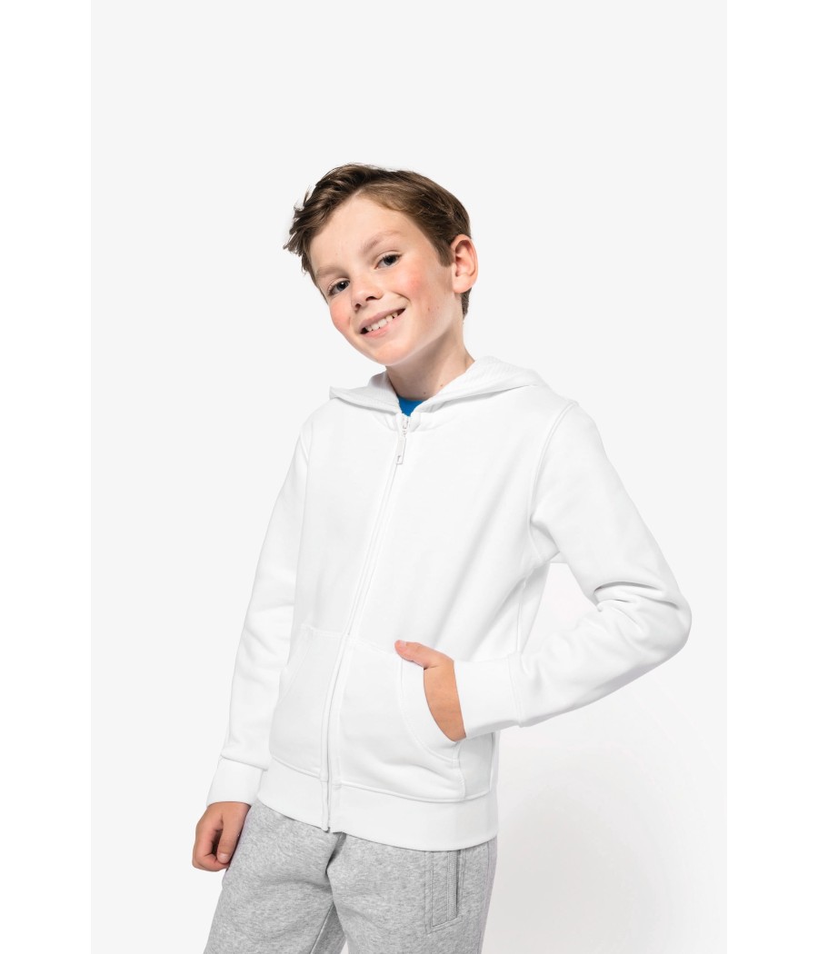 Sweat-shirt capuche zippé enfant