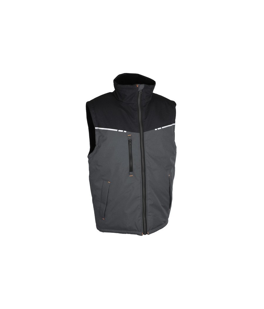GILET RIPSTOP GRIS/NOIR S-4XL