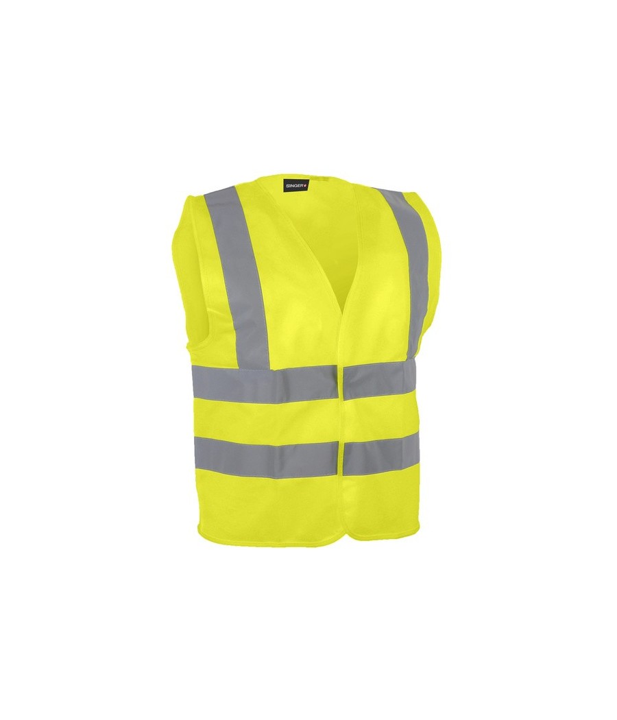 GILET HV JAUNE 4 BANDES S-3XL