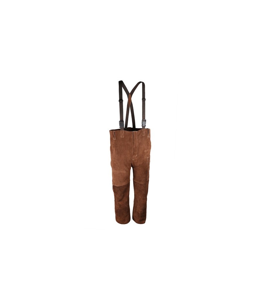 PANTALON CUIR MARRON T01/03/05