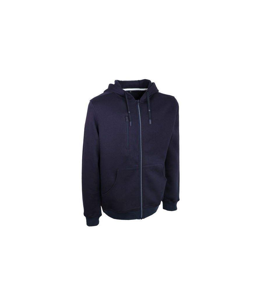 SWEATSHIRT ZIPPER BLEU, S-3XL