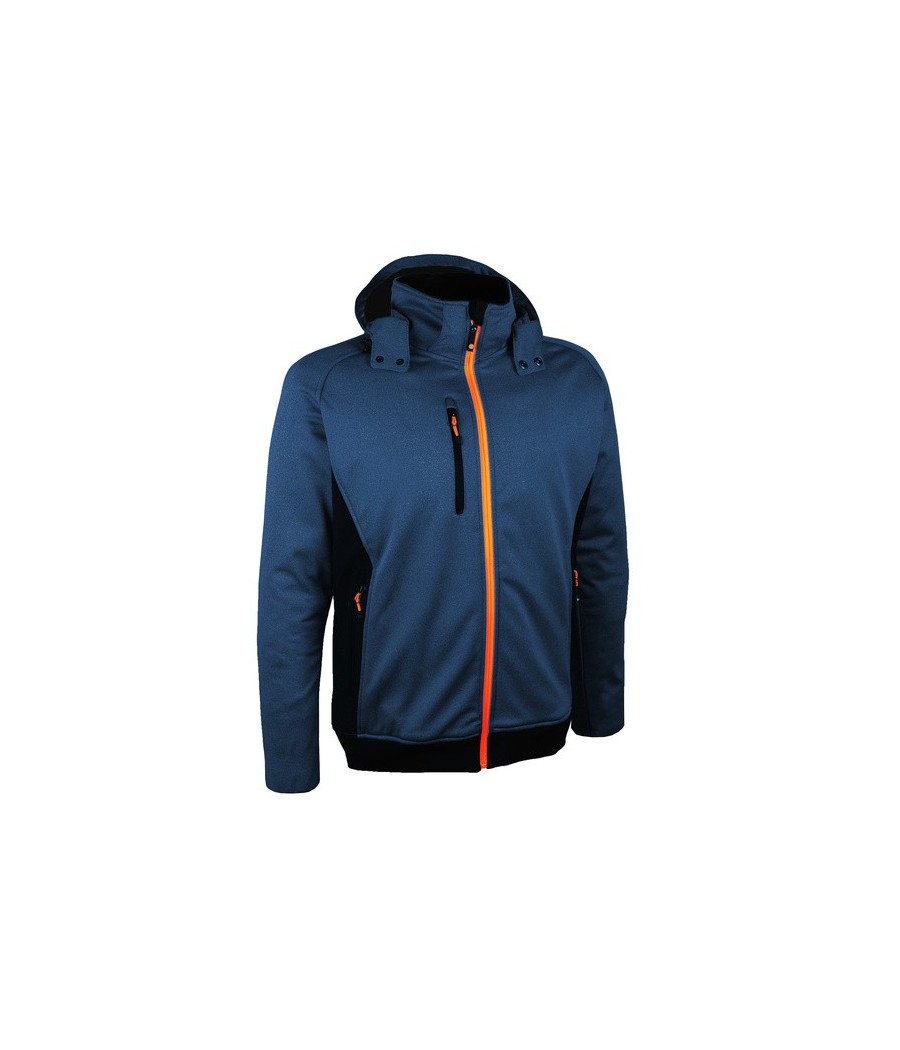 VESTE SOFTSHELL BLEU S A 4XL