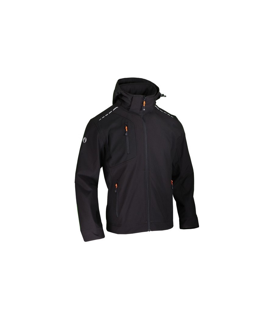 VESTE SOFTHSELL NOIRE S-4XL