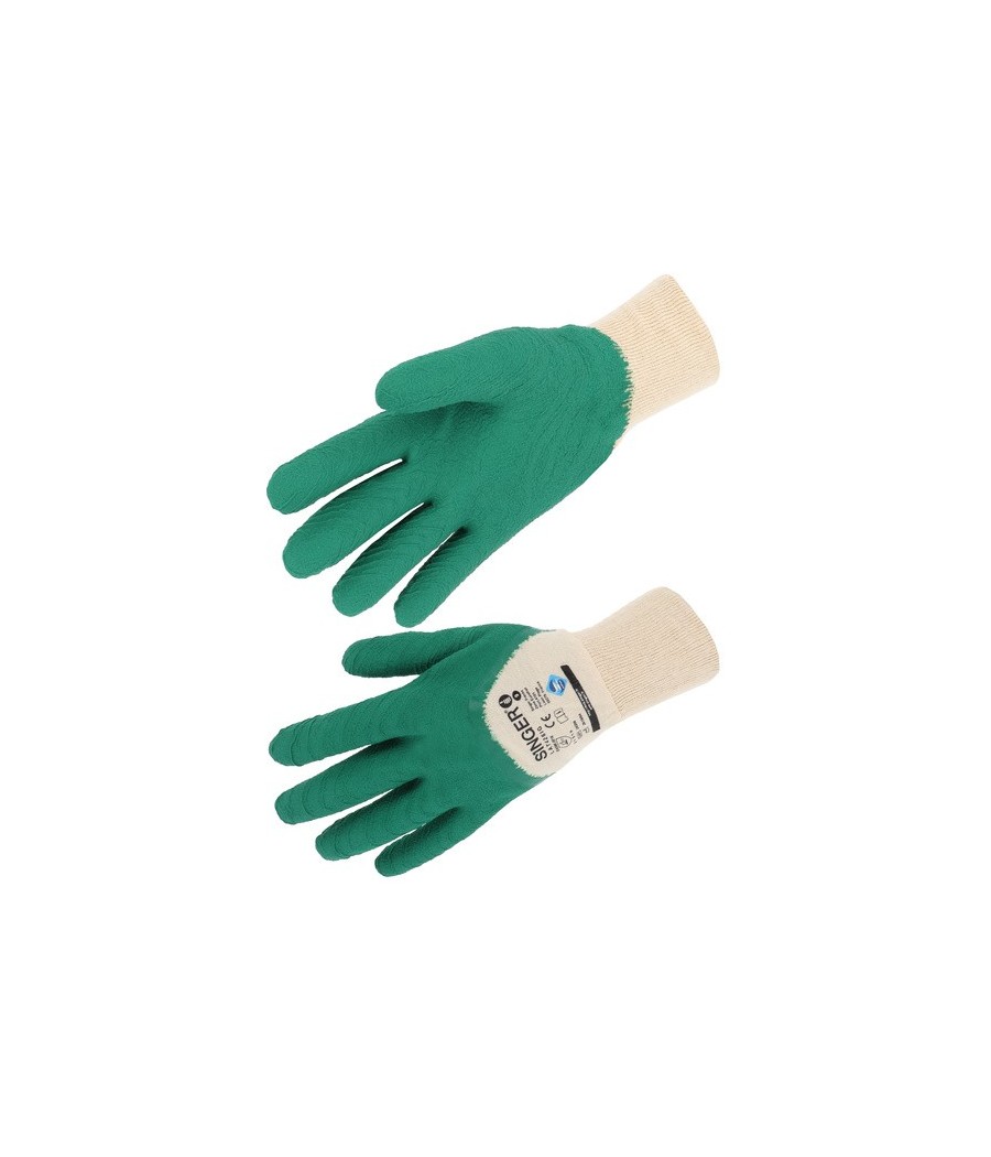 GANT LATEX VERT ENDUIT T7 A 10