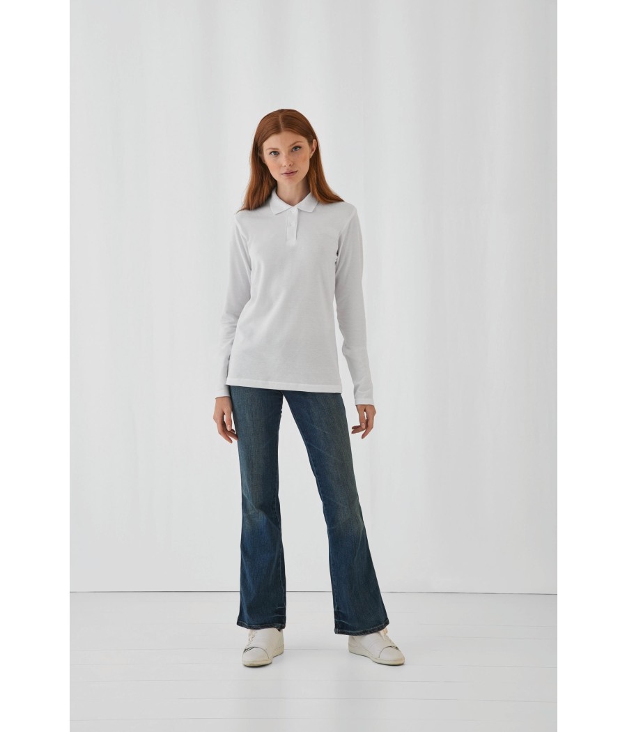 Polo femme ID.001 manches longues
