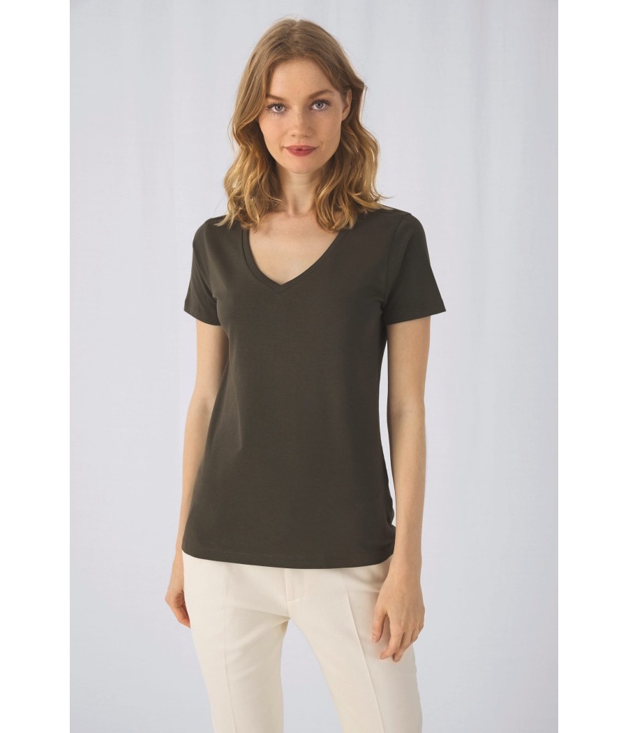 T-shirt Organic Inspire col V Femme