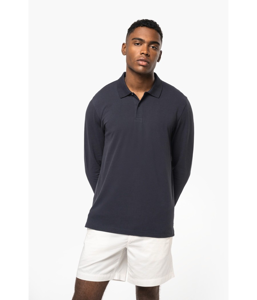 Polo piqué manches longues Bio180 homme