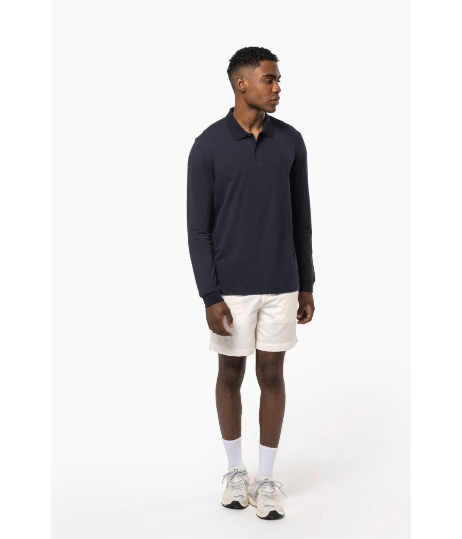 Polo piqué manches longues Bio180 homme