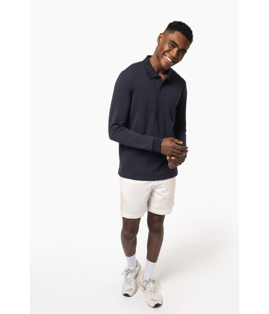 Polo piqué manches longues Bio180 homme