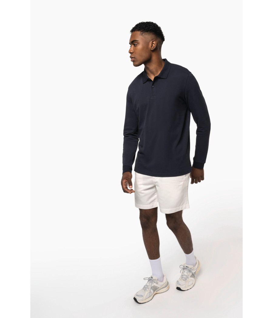 Polo piqué manches longues Bio180 homme