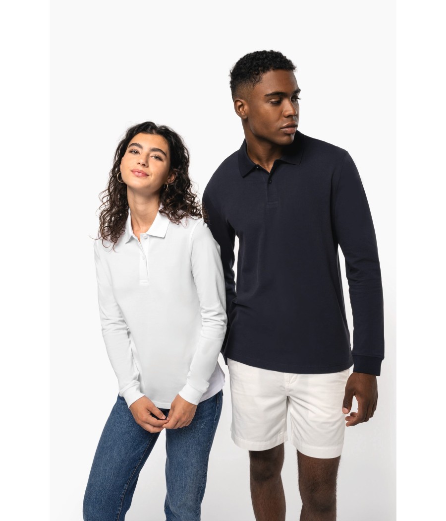 Polo piqué manches longues Bio180 femme