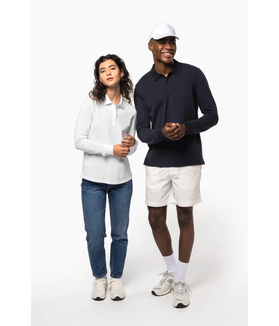 Polo piqué manches longues Bio180 femme