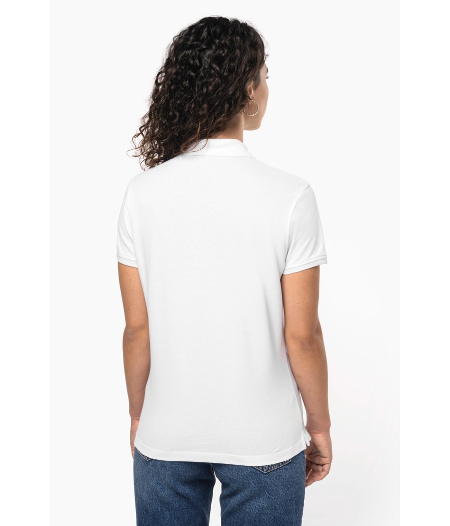 Polo piqué manches courtes femme
