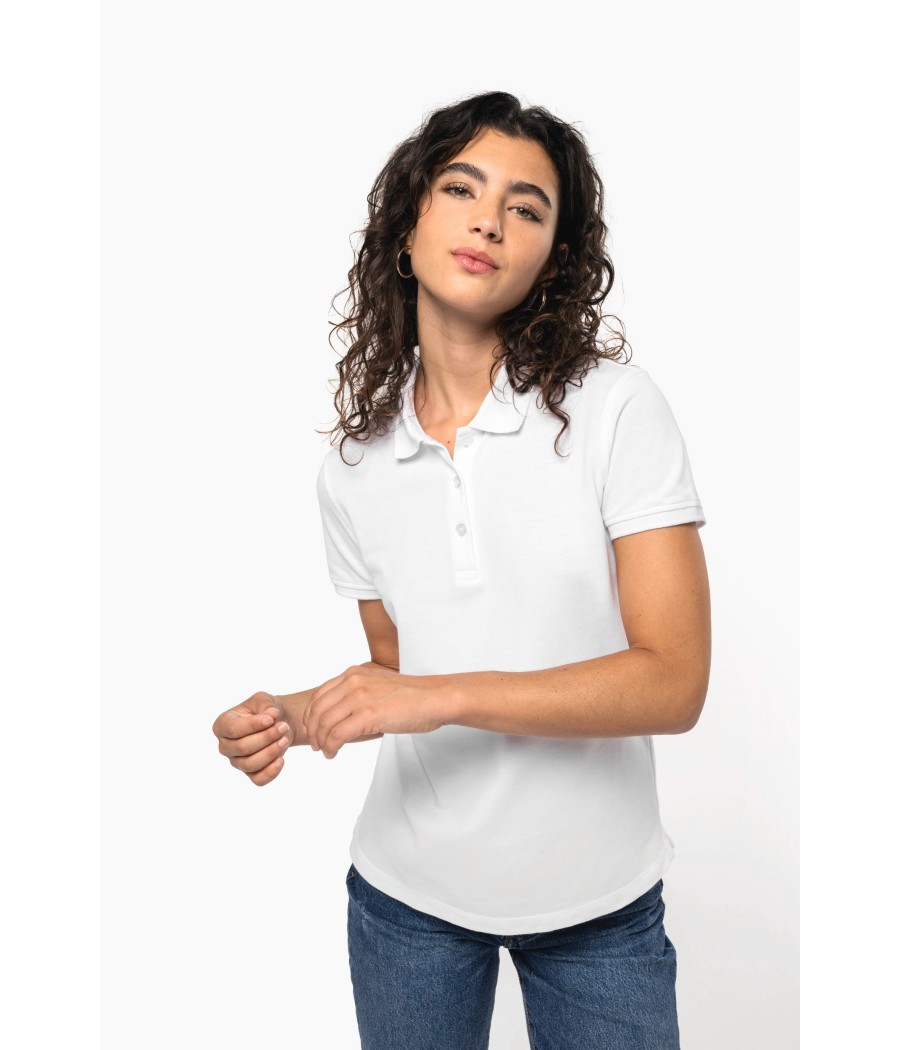Polo piqué manches courtes femme