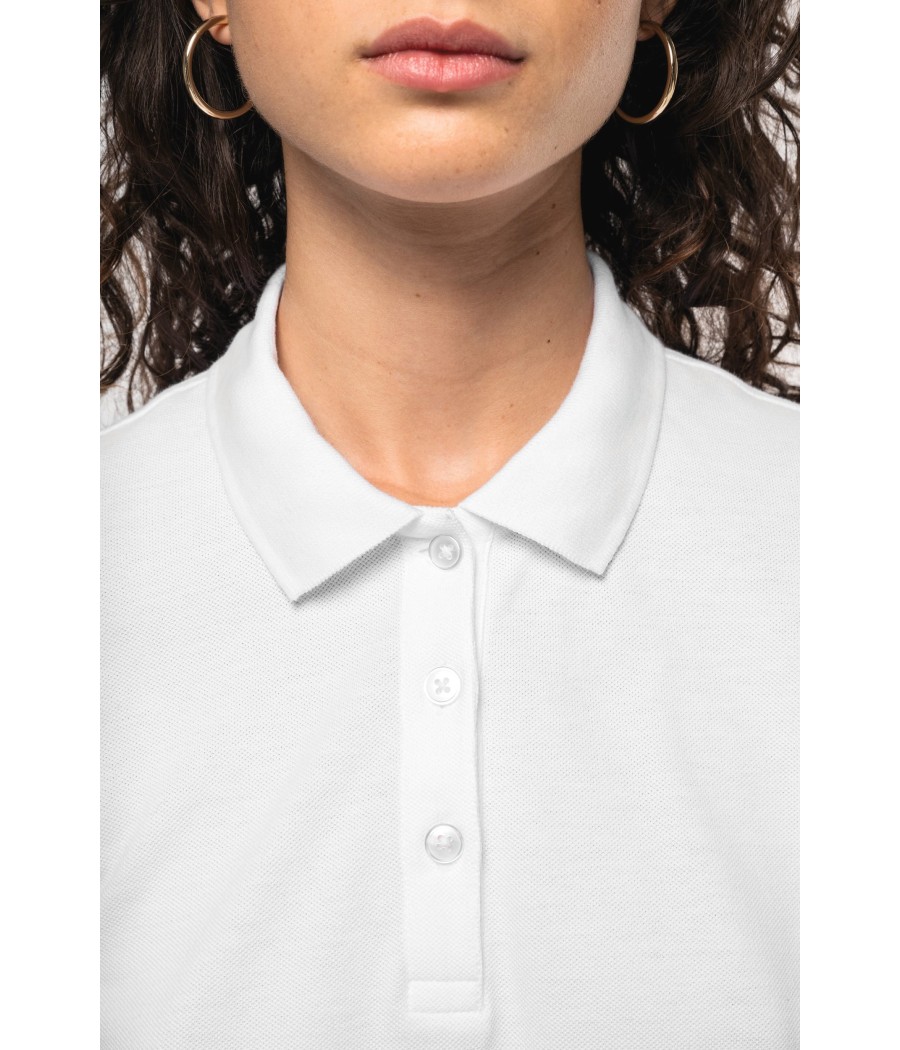 Polo piqué manches courtes femme