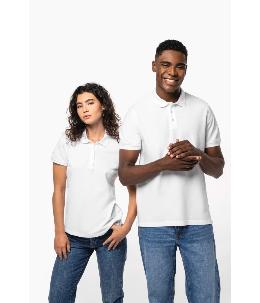 Polo piqué manches courtes femme