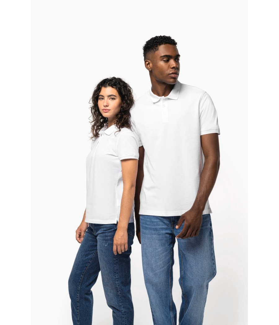 Polo piqué manches courtes femme