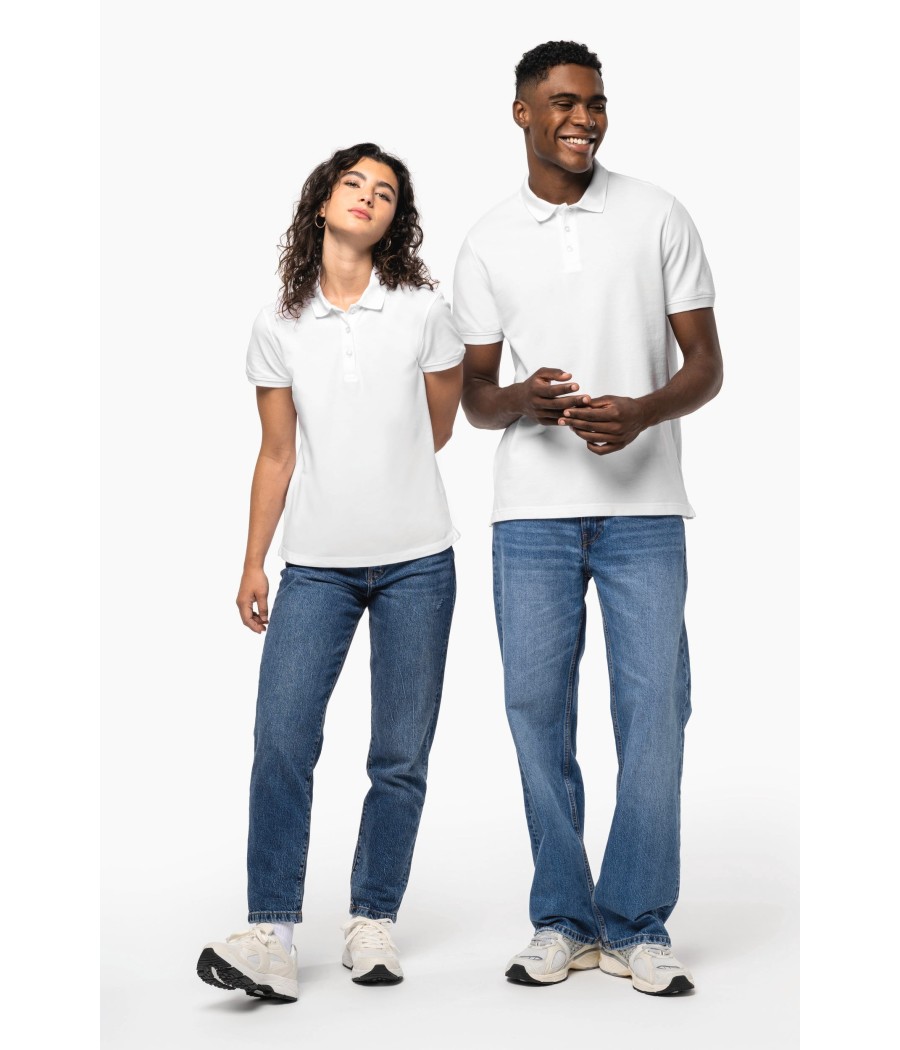 Polo piqué manches courtes femme