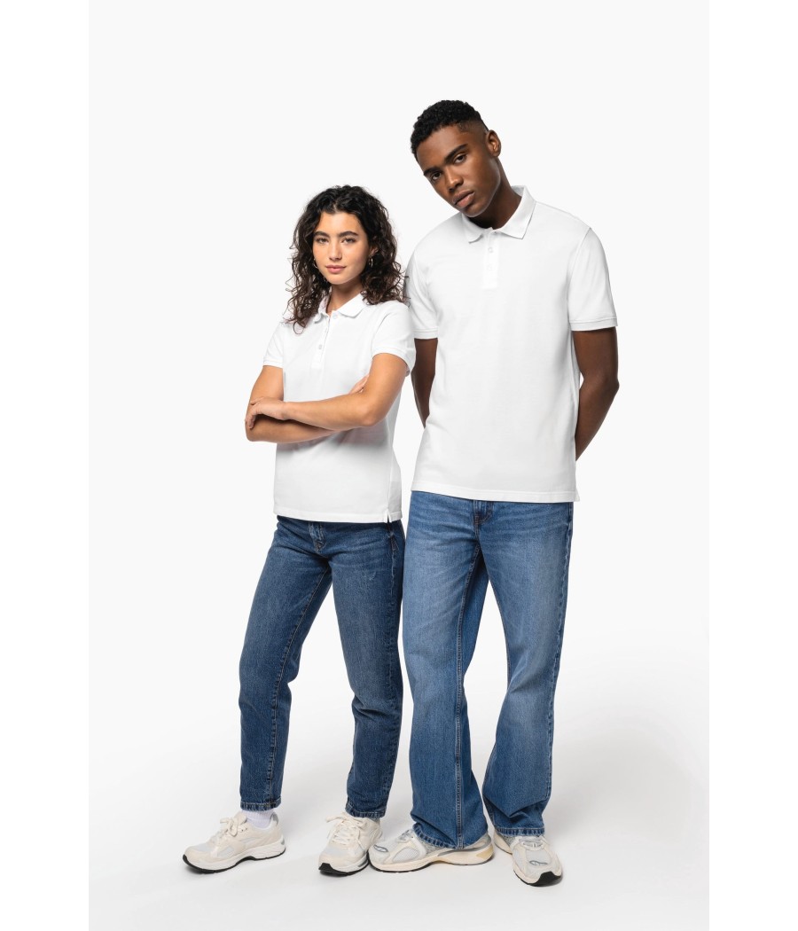 Polo piqué manches courtes femme