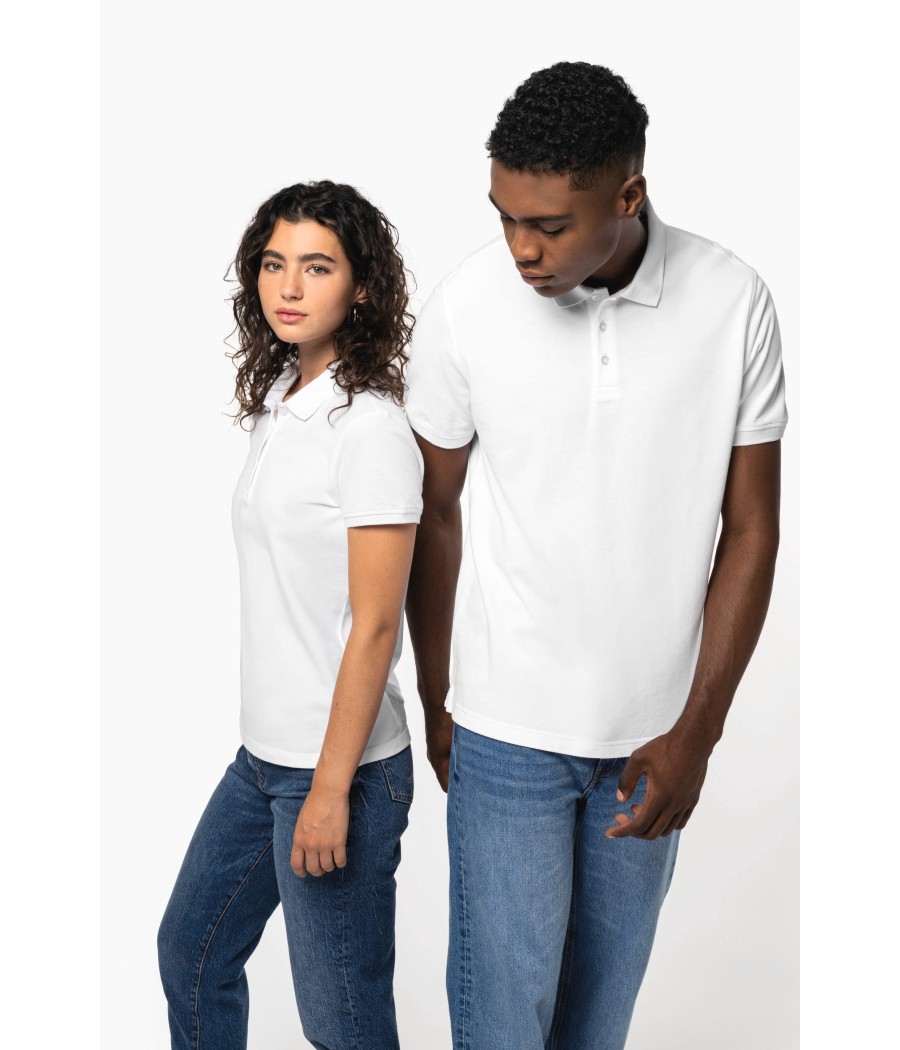 Polo piqué manches courtes femme
