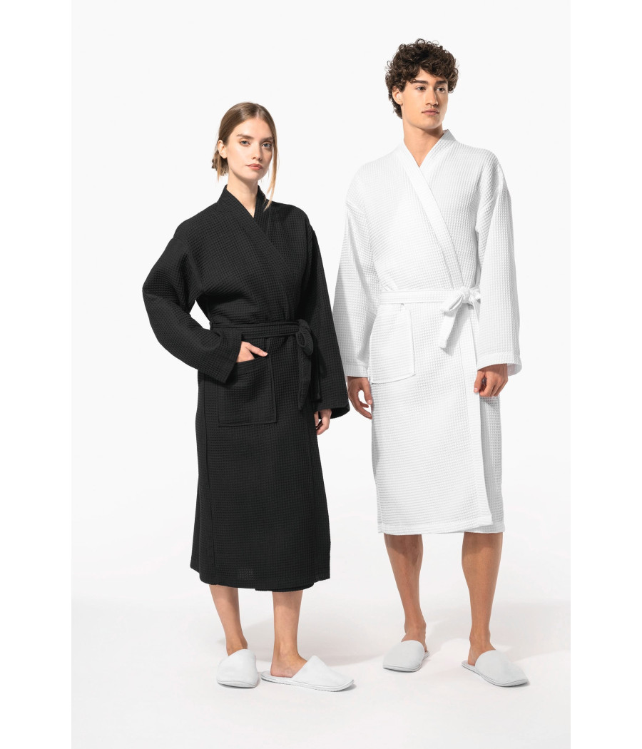 Peignoir kimono nid d'abeille