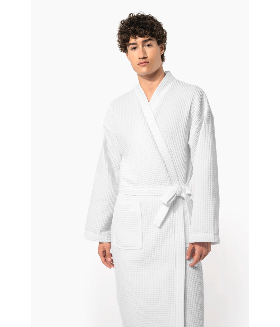 Peignoir kimono nid d'abeille