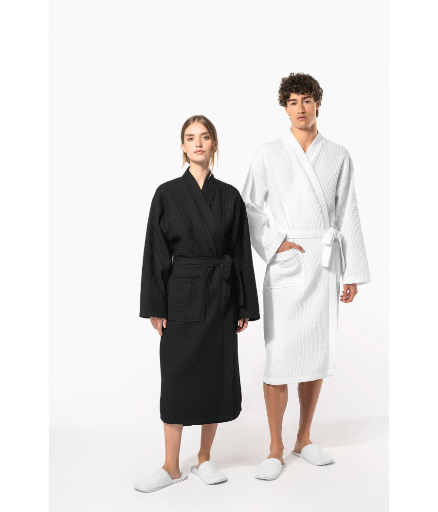 Peignoir kimono nid d'abeille