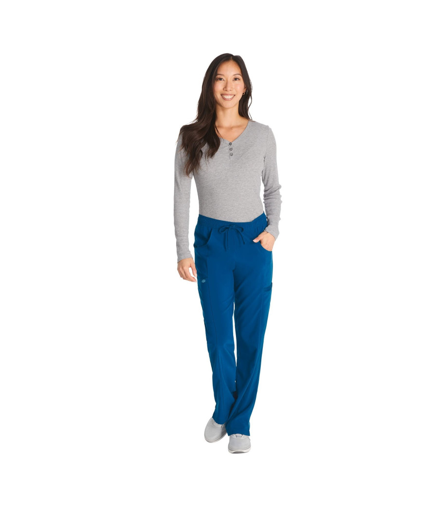 Pantalon à taille mi-haute avec cordon de serrage pour femme