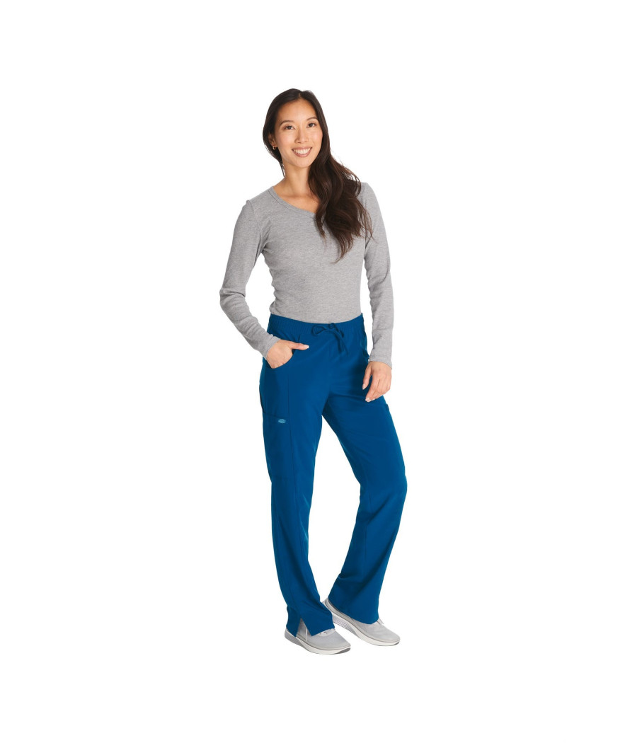 Pantalon à taille mi-haute avec cordon de serrage pour femme